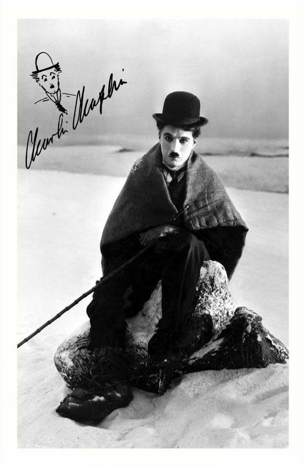 CHARLIE CHAPLIN AUTOGRAPH SIGNED Photo Poster painting POSTER PRINT