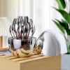 24-Piece Stainless Steel Cutlery Holder, Serves 6, Durable Home Kitchen Cutlery Set, Perfect as a Christmas Gift