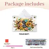 SweetBees and Flowers Diamond Painting Tissue Box 7.48x5.12Inch Diamond Art Tissue Box 5D Diamond Art Tissue Cover for Kitchen Restaurant Bar Office Parties