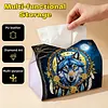 Wolf Dreamcatcher DIY PULeather Diamond Painting Tissue Box for Adults Beginners Gem Art Painting Napkin Holder for Living Room Bedroom Bathroom Table Decor