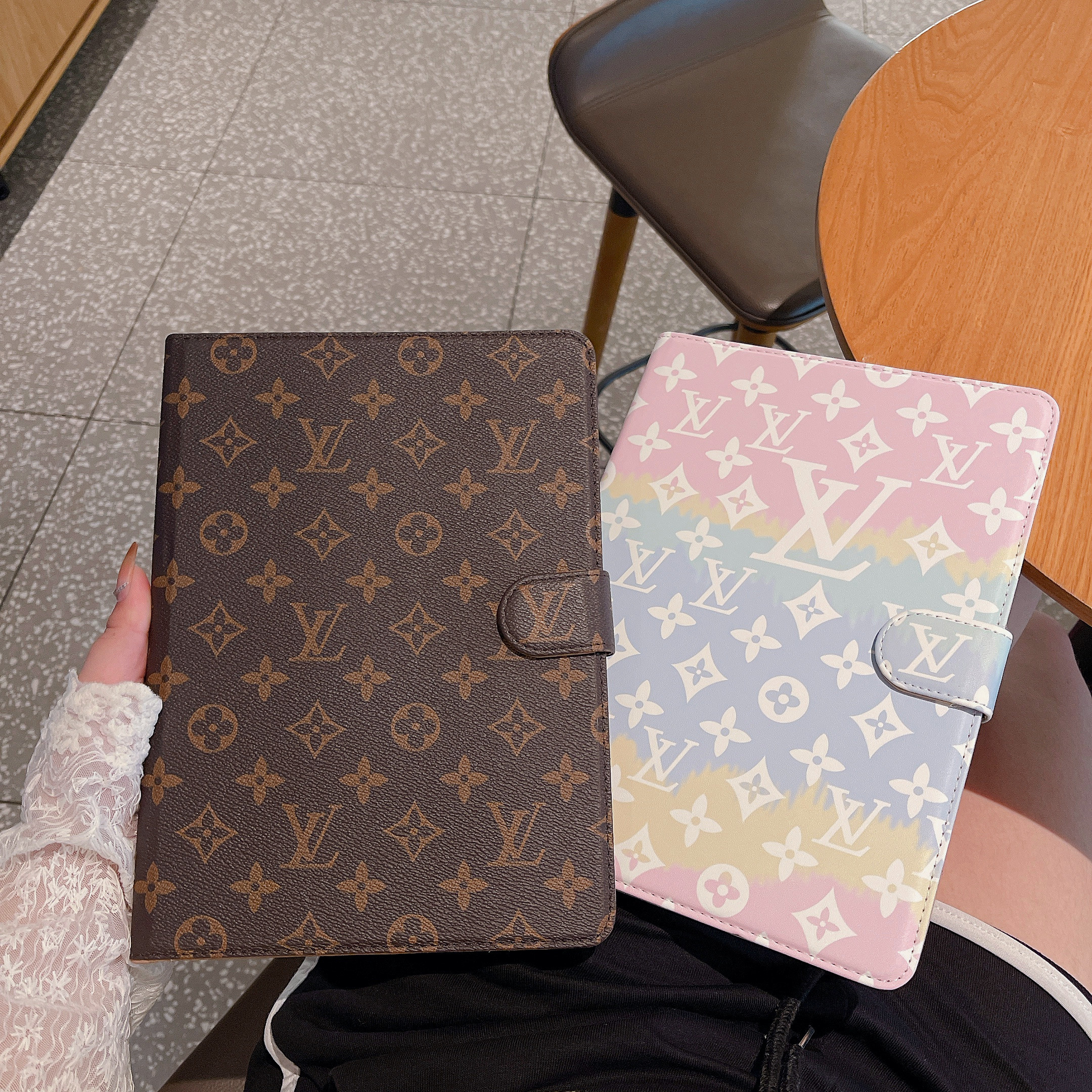 LV Luxury Louis Vuitton Canvas Monogram Leather Fresh Summer Theme Pattern Apple iPad case ProCaseMall