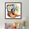 Daisy And Boots-11CT Stamped Cross Stitch 40*40cm/15.75*15.75in