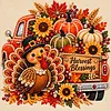 DIY Special Shape Diamond Painting Pearl Art With Inner Frame Kit 30x30cm(Turkey Truck)