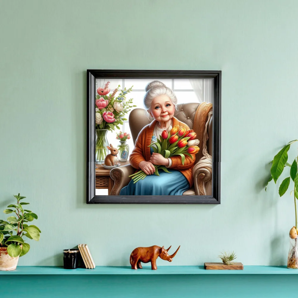 Full Round Diamond Painting 40*40cm - Kind Grandma