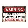 6pcs - Warning - Vintage Metal Signs(12*16Inch)  