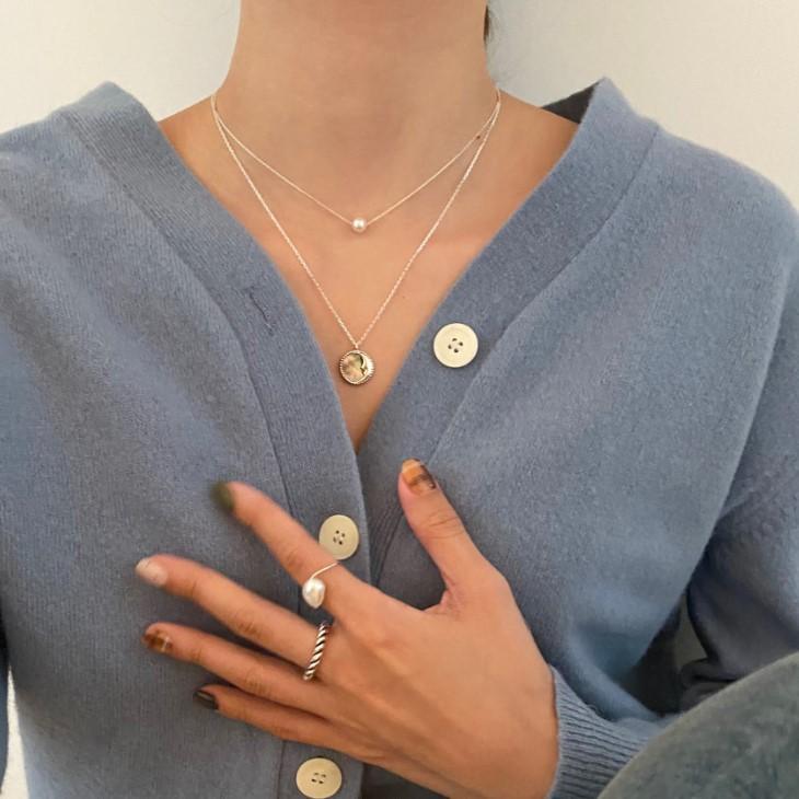 925 Sterling Silver Geometric Silver Necklaces