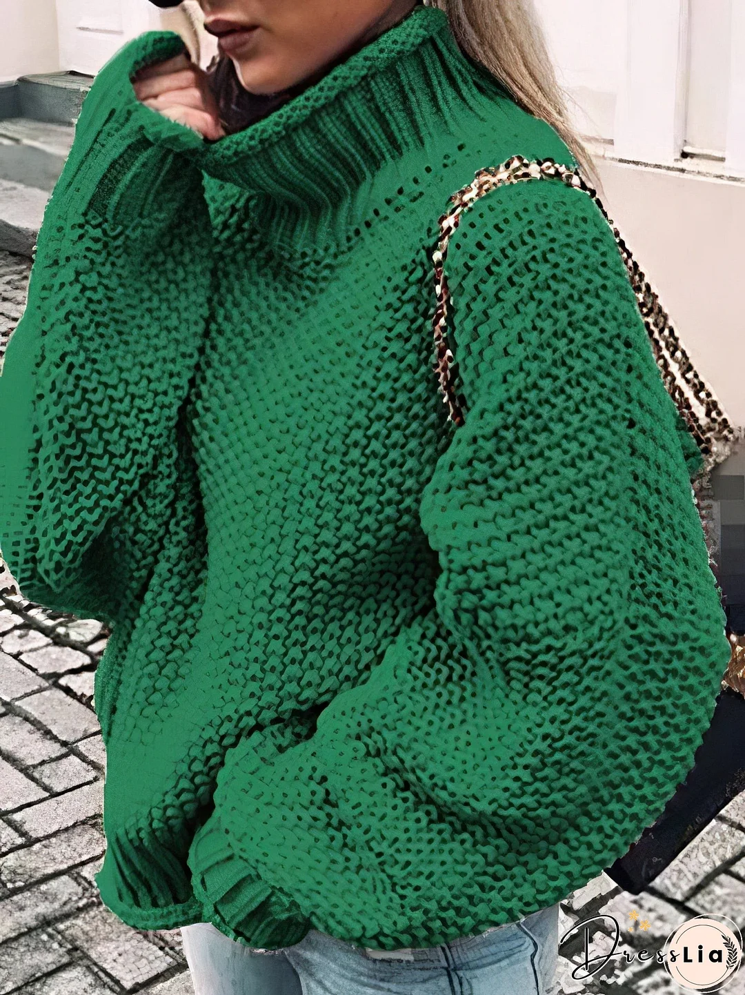 Knitted Turtleneck Pullover Sweater