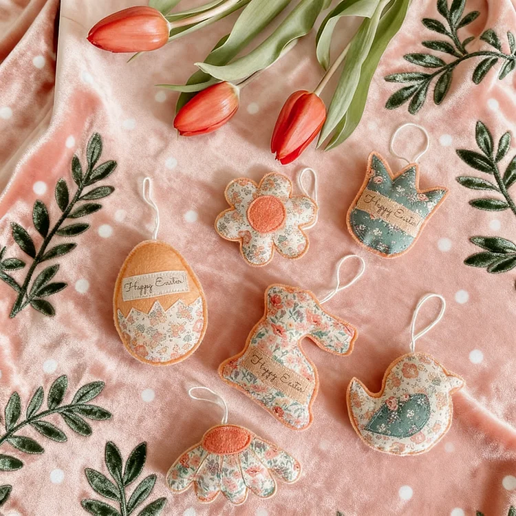 Easter-Inspired Ornament Sewing Template Set &ndash; 6 Sweet Designs