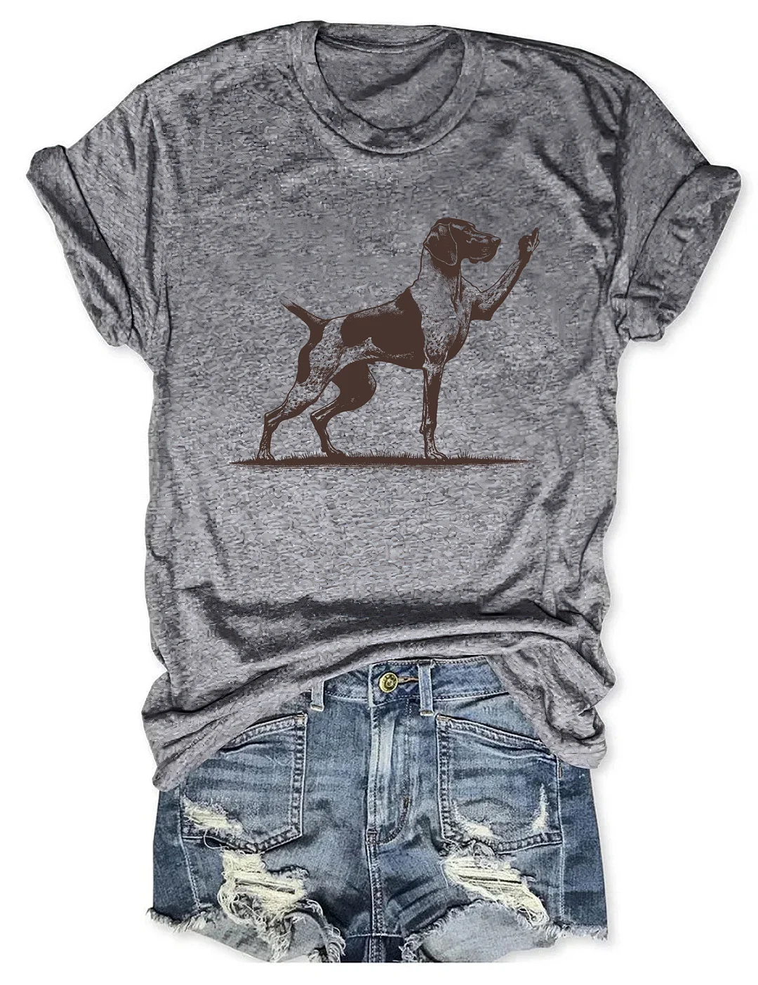 Rude Pointer Dog German Shorthair Dog T-shirt