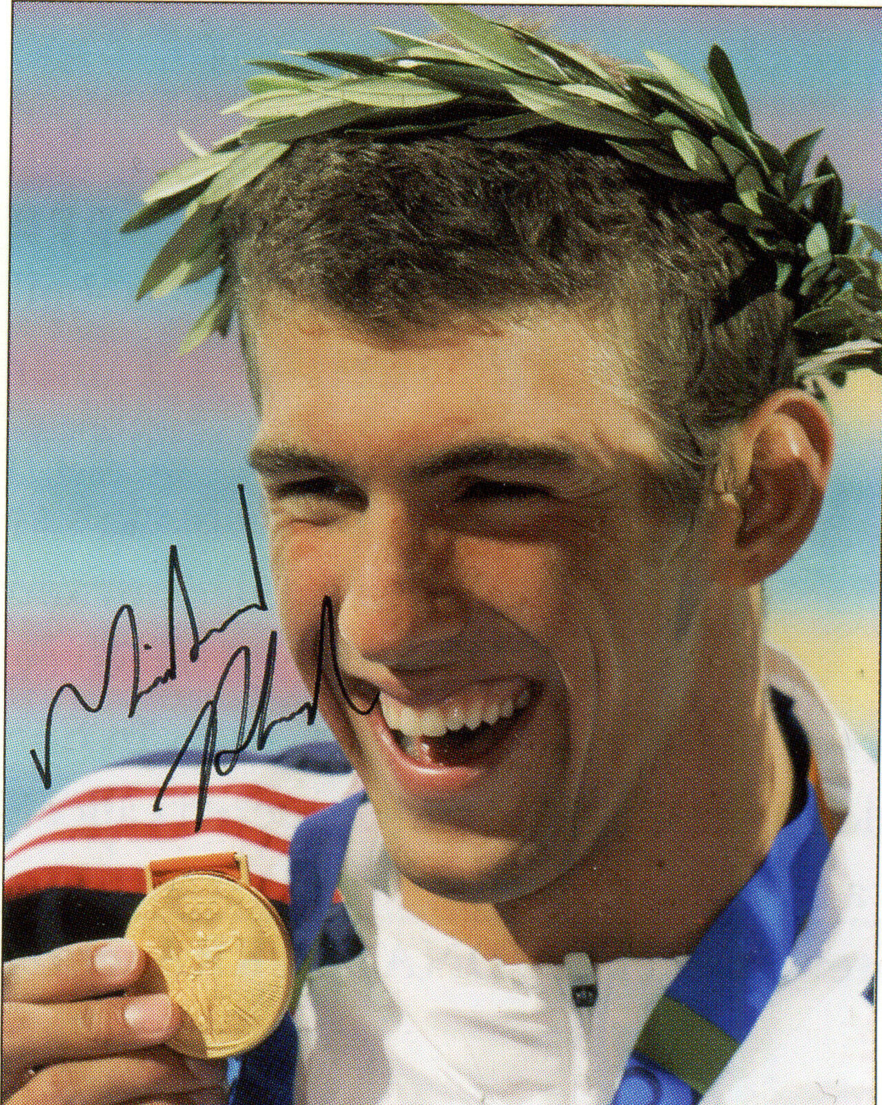 MICHAEL PHELPS Signed Photo Poster paintinggraph - 28 Olympics Swimming Champion Medals preprint