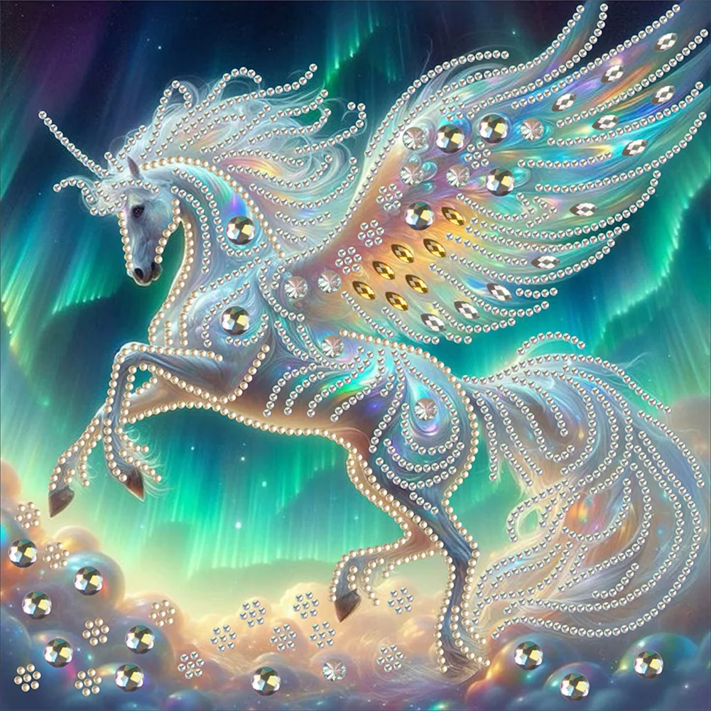 Diamond Painting - Partial Special Shaped Drill - Unicorn(Canvas|30*30cm)