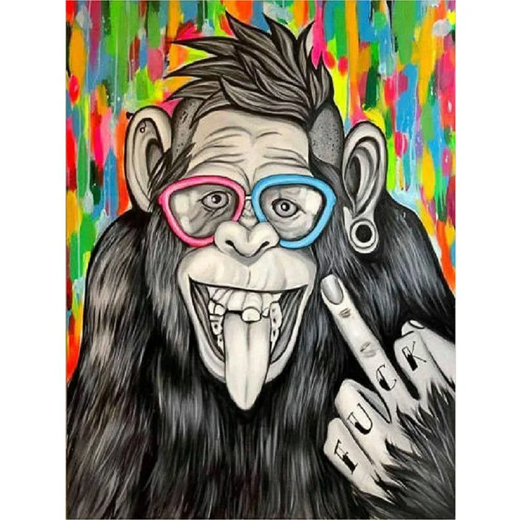 30*40cm Chimpanzee Full Drill Diamond Painting