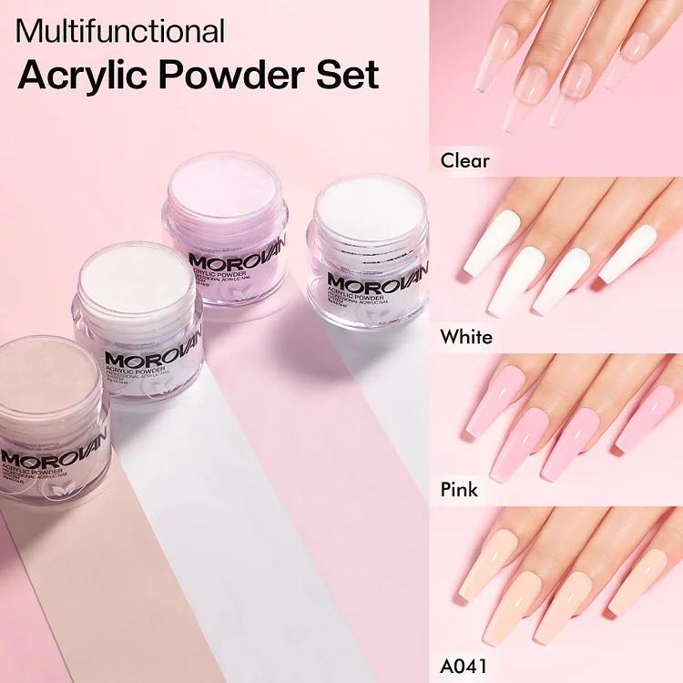 Crazy Creative - 4 Colors Acrylic Nail Powder Professional Kit