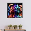 Skelett, komplettes DIY-Rundbohrer, Diamantkunstset, Diamantbemalung, Edelsteinkunst, 50x50cm,