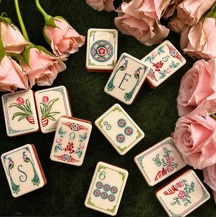 Vintage Pink American Mahjong Set &mdash; 160 Tiles