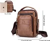 BAIGIO Leder Umh&auml;ngetasche Herren Schultertasche Vintage M&auml;nner Tasche Crossbody Bag Herrentasche zum Umh&auml;ngen Ledertasche mit Abnehmbarem Gurt f&uuml;r Business Arbeit Reise