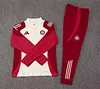 2024/2025 Bayern Munich Half-Pull Training Suit White-Red Football Shirt 1:1 Thai Quality