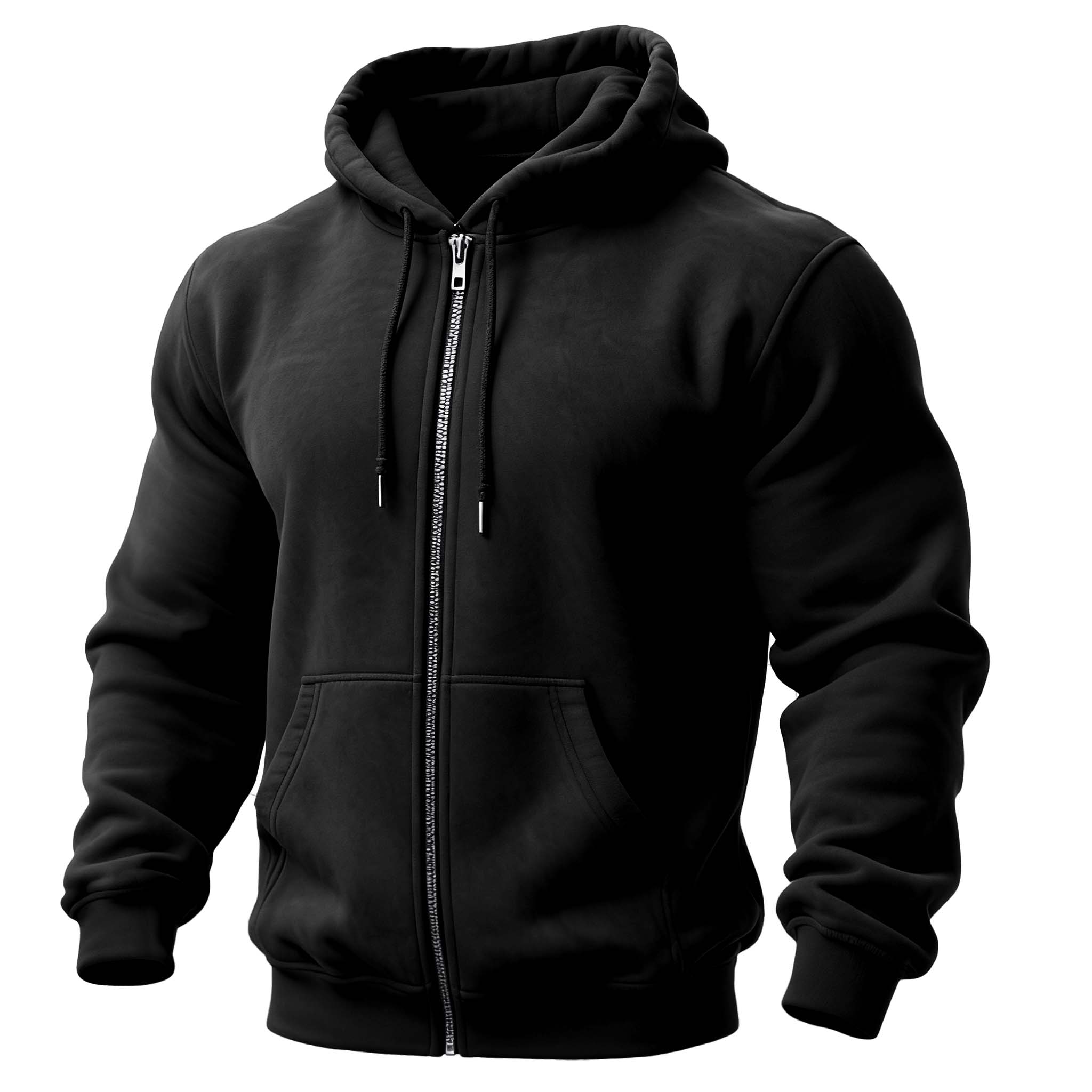 Men's Vintage Pocket Full-Zip Long Sleeve Hoodie Jacket