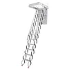 [US Local Warehouse] Ceiling Mounted Attic Ladder w/Handrails Retractable Loft Stairs 660LBS Capacity