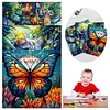 3PCS Butterfly Coloring Book Set Mindfulness Art Books for Adults 