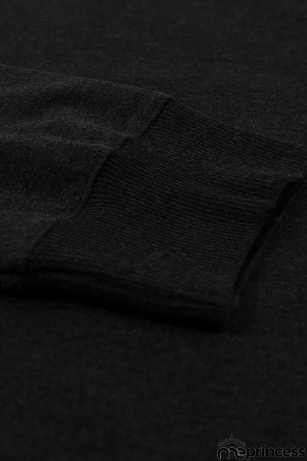 Black Wash Fleece Pullover Sweatshirt