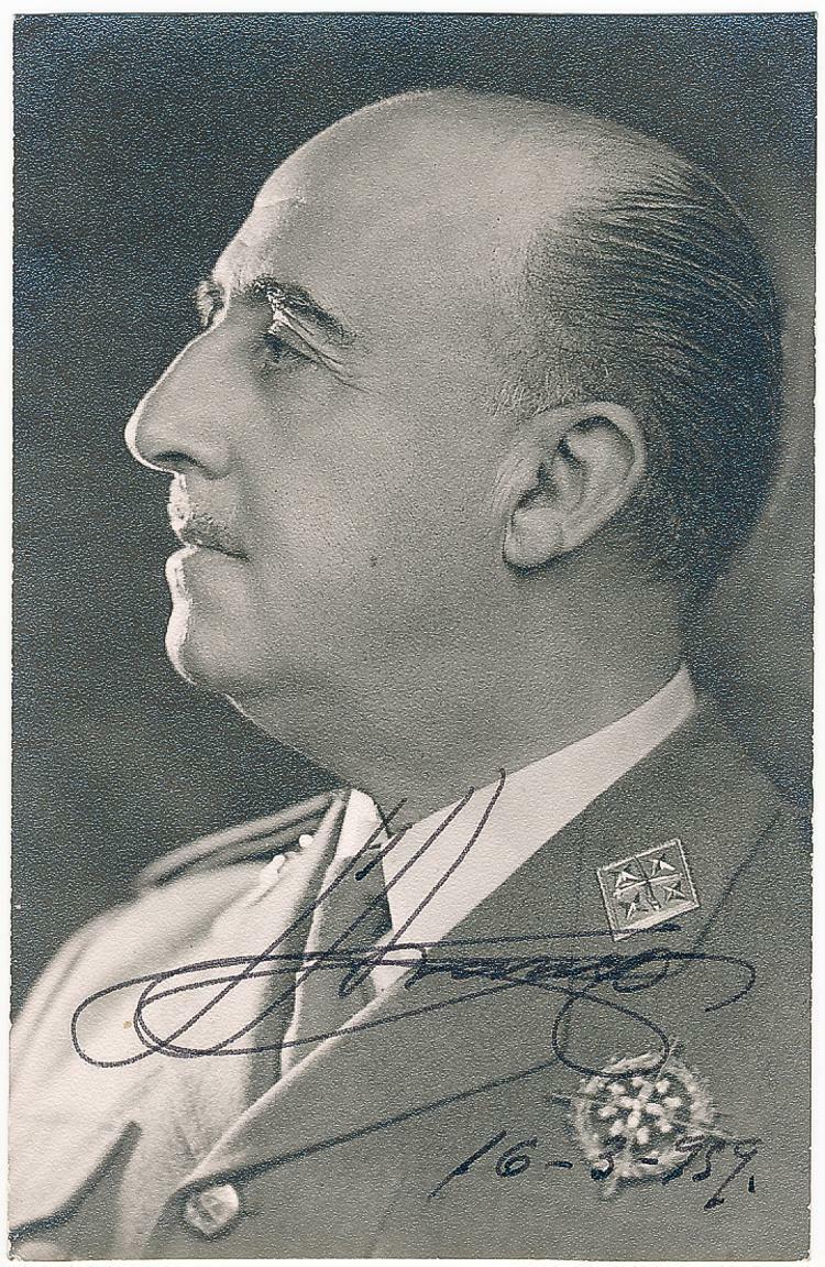 GENERAL FRANCISCO FRANCO Signed Photo Poster paintinggraph - Spanish Dictator - Preprint