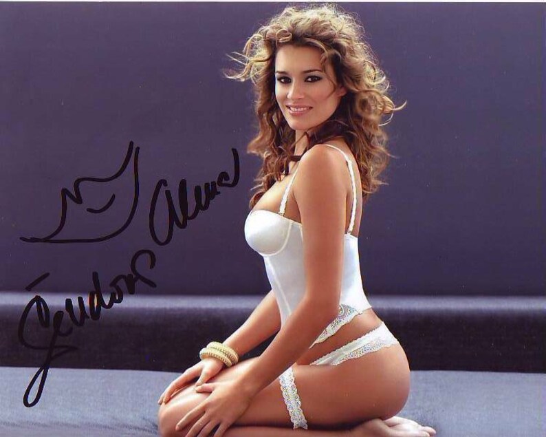 Alena seredova signed autographed sexy lingerie 8x10 Photo Poster painting