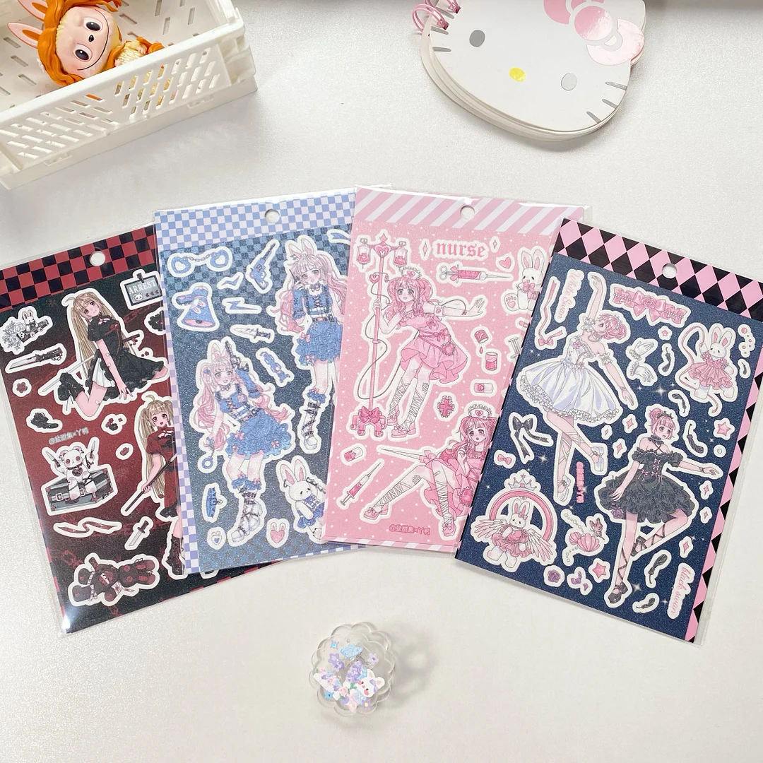 Sweet Dancing Girl Dark Lolita Characters Stickers