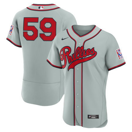 Youth Philadelphia Phillies #59 Jhoan Duran Nike Gray 2026 Field of Dreams Authentic Jersey