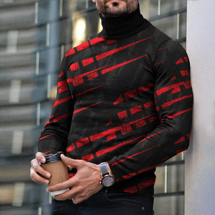 Men's Casual Turtleneck Long Sleeve Knitwear