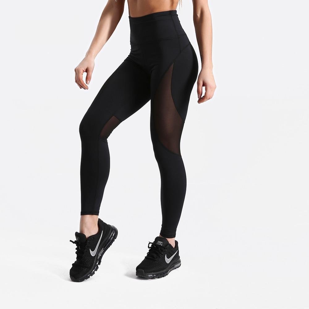 Fitness workout leggings - Panther black - Squat proof - High waist - XS/XL-elleschic