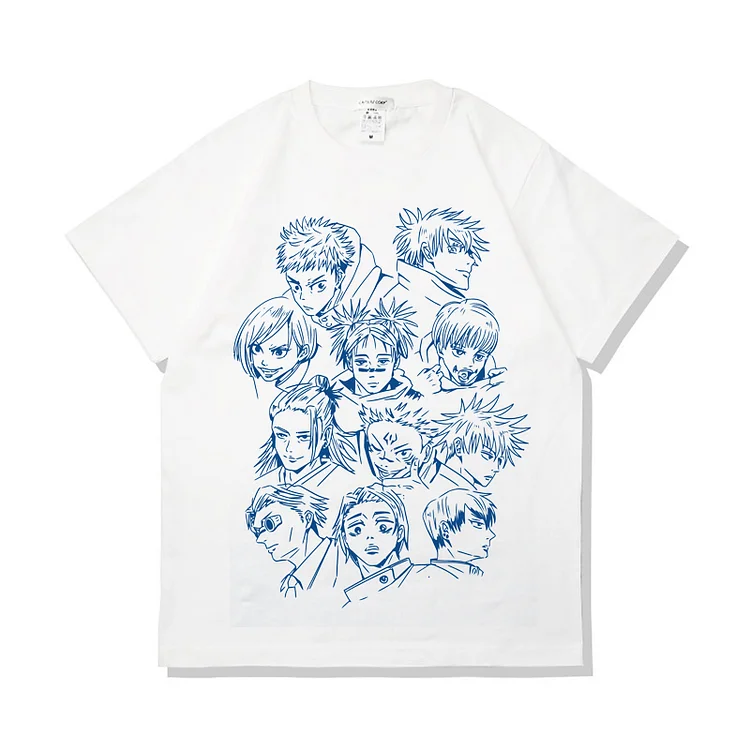 Pure Cotton Jujutsu Kaisen Manga Style Short Sleeve T-shirt weebmemes