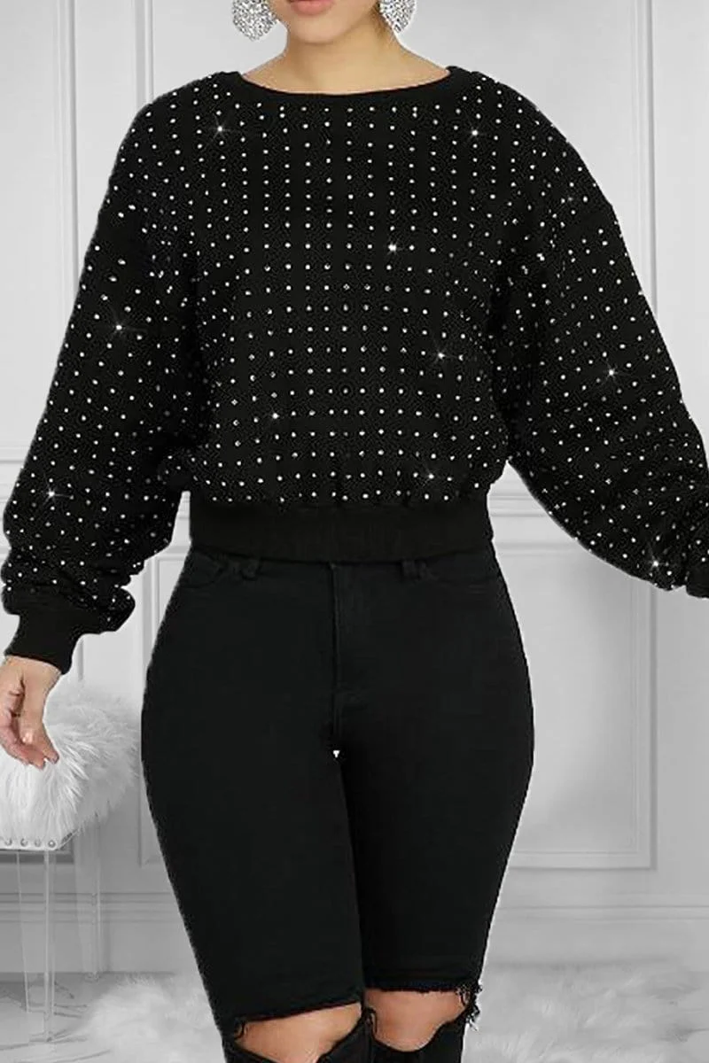 Fashion Casual Hot Rhinestone Top
