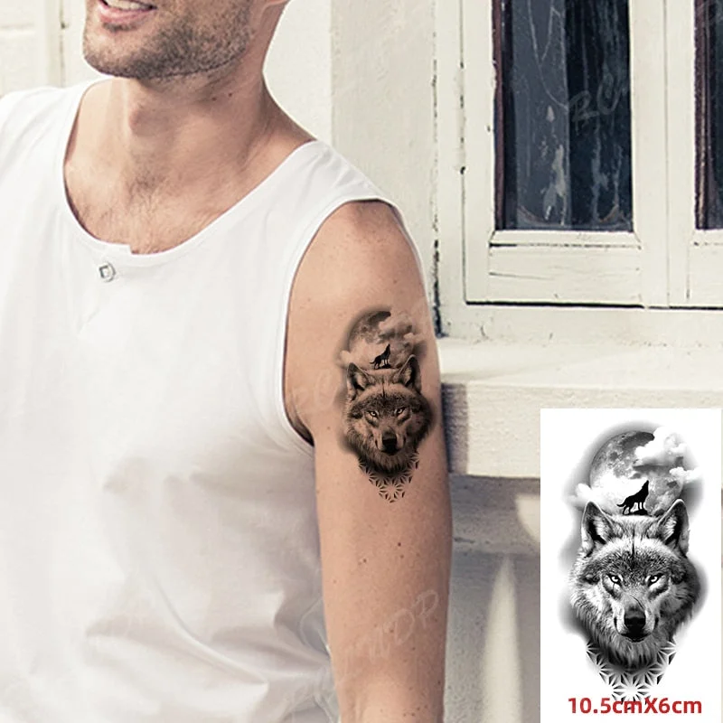 Waterproof Temporary Tattoo Sticker Shark Big Fish Anchor Sea Animal Body Art Flash Tatto Fake Tatoo for Women Men