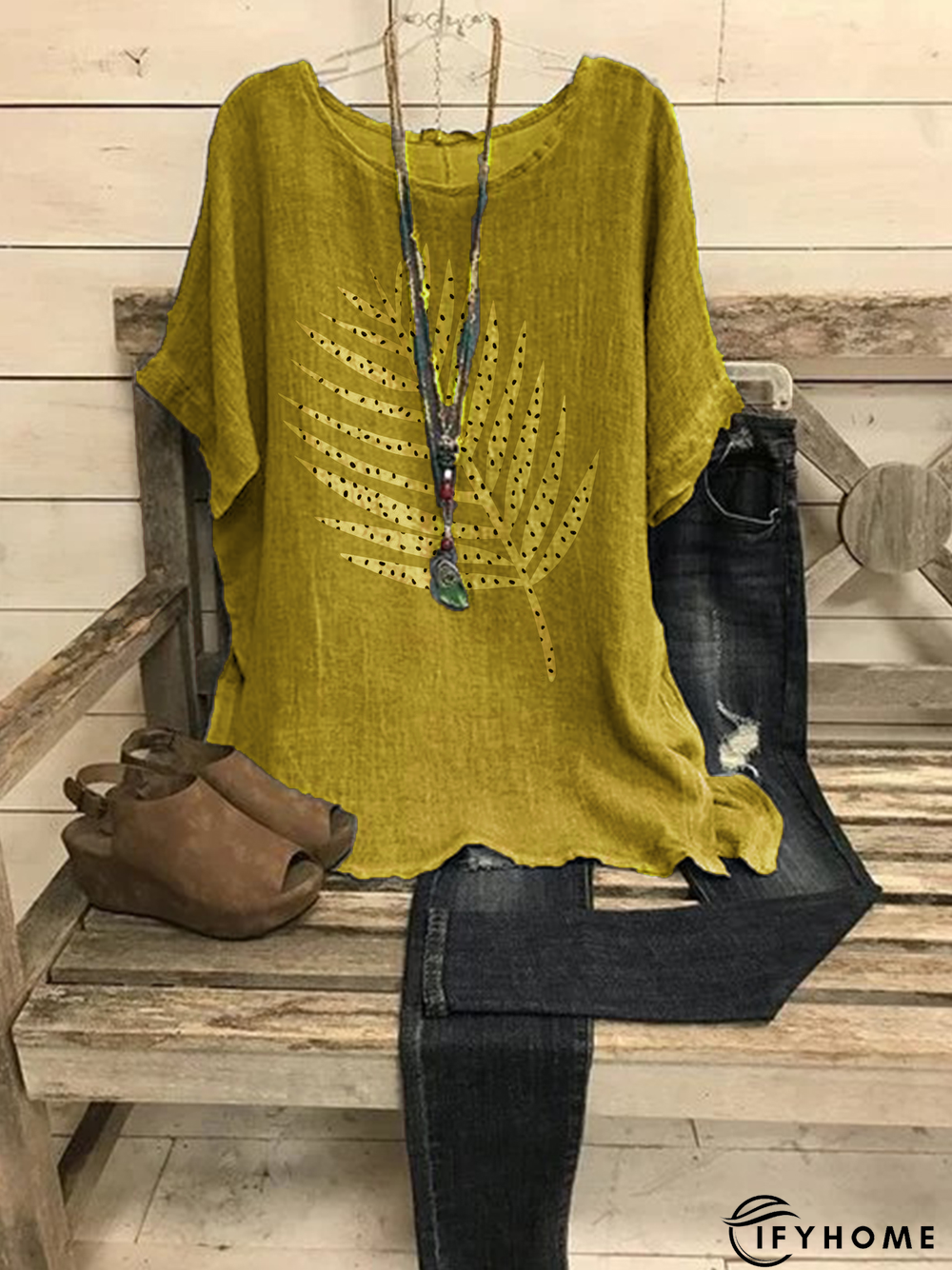 Plus size Vintage Casual T-shirt | IFYHOME