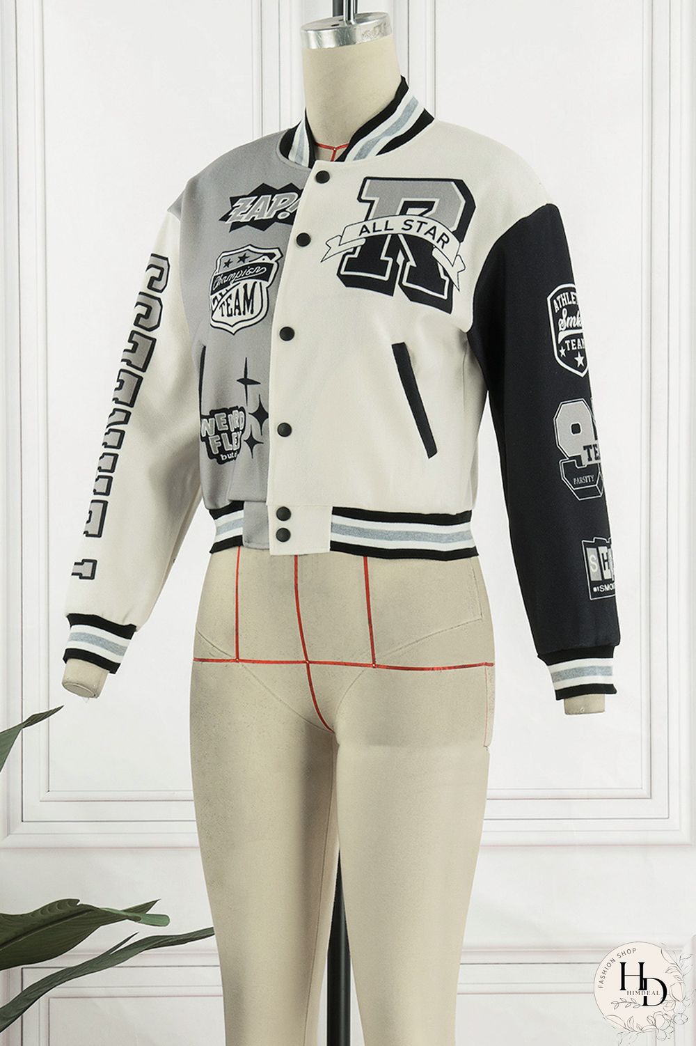 Red Casual Print Patchwork O Neck Outerwear