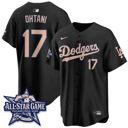 Men's Los Angeles Dodgers #17 Shohei Ohtani Black 2026 MLB All-Star Jersey