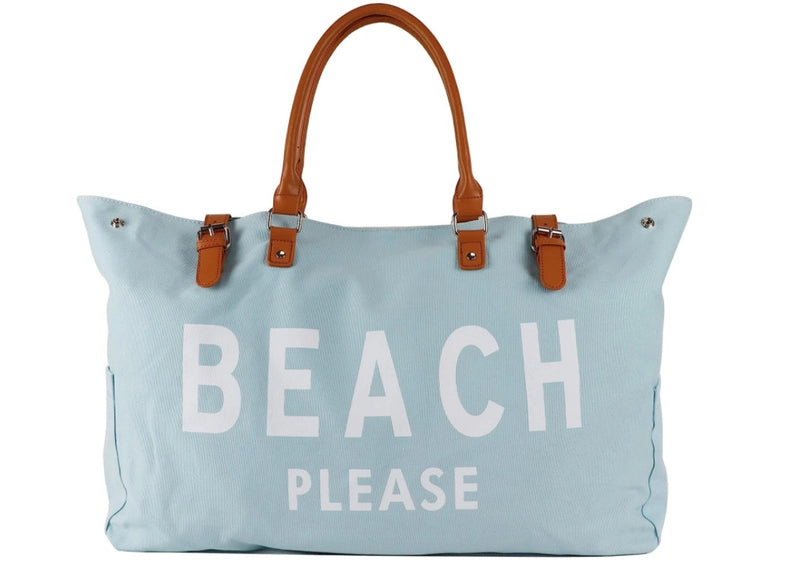 Women’s Large Canvas Letter Beach Square Magnetic Buckle Shoulder Bag