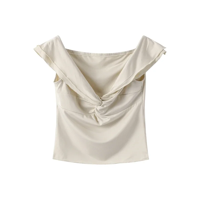 Fashion Solid Folds Long For Women Summer Sexy Off Shoulder V-neck Cropped Tops High Waist Long Skirts 2 Pieces Sets