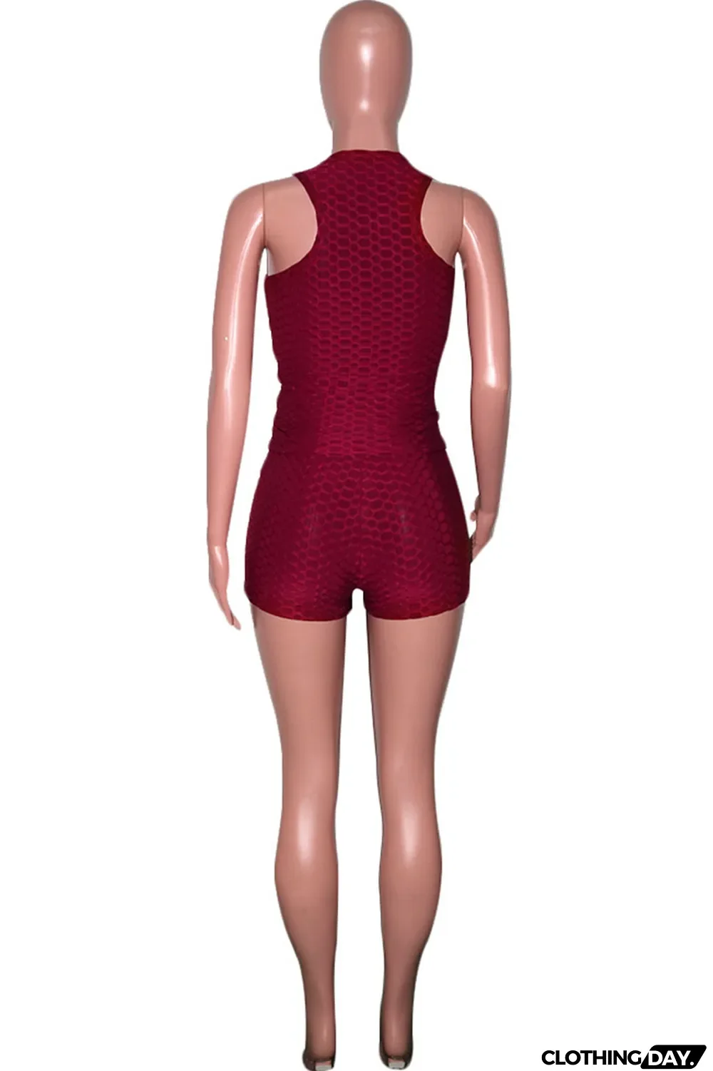 Black Sexy Sportswear Solid Patchwork Spaghetti Strap Sleeveless Two Pieces