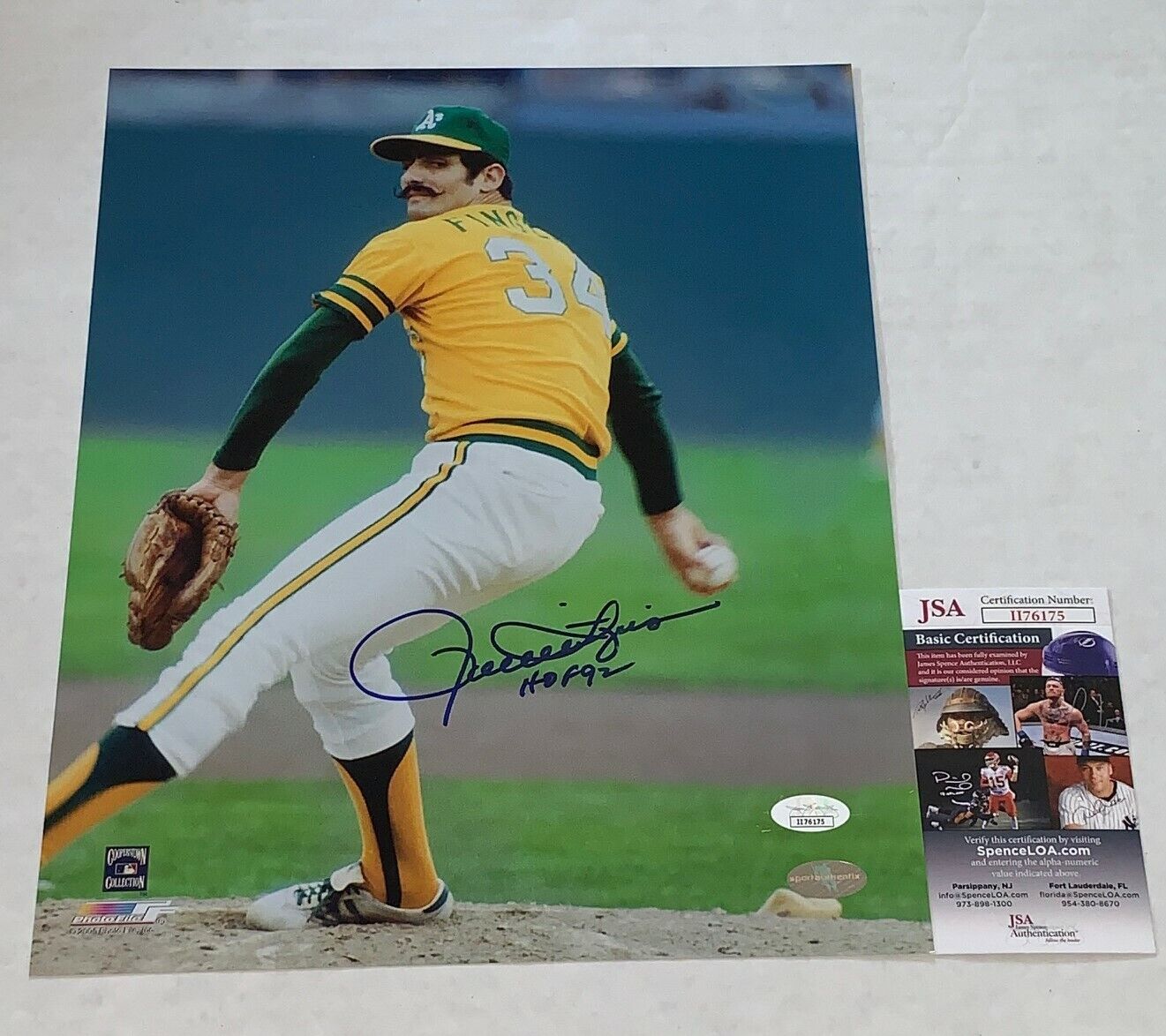 Rollie Fingers signed Oakland A's Athletics 11x14 Photo Poster painting autographed HOF Insc JSA