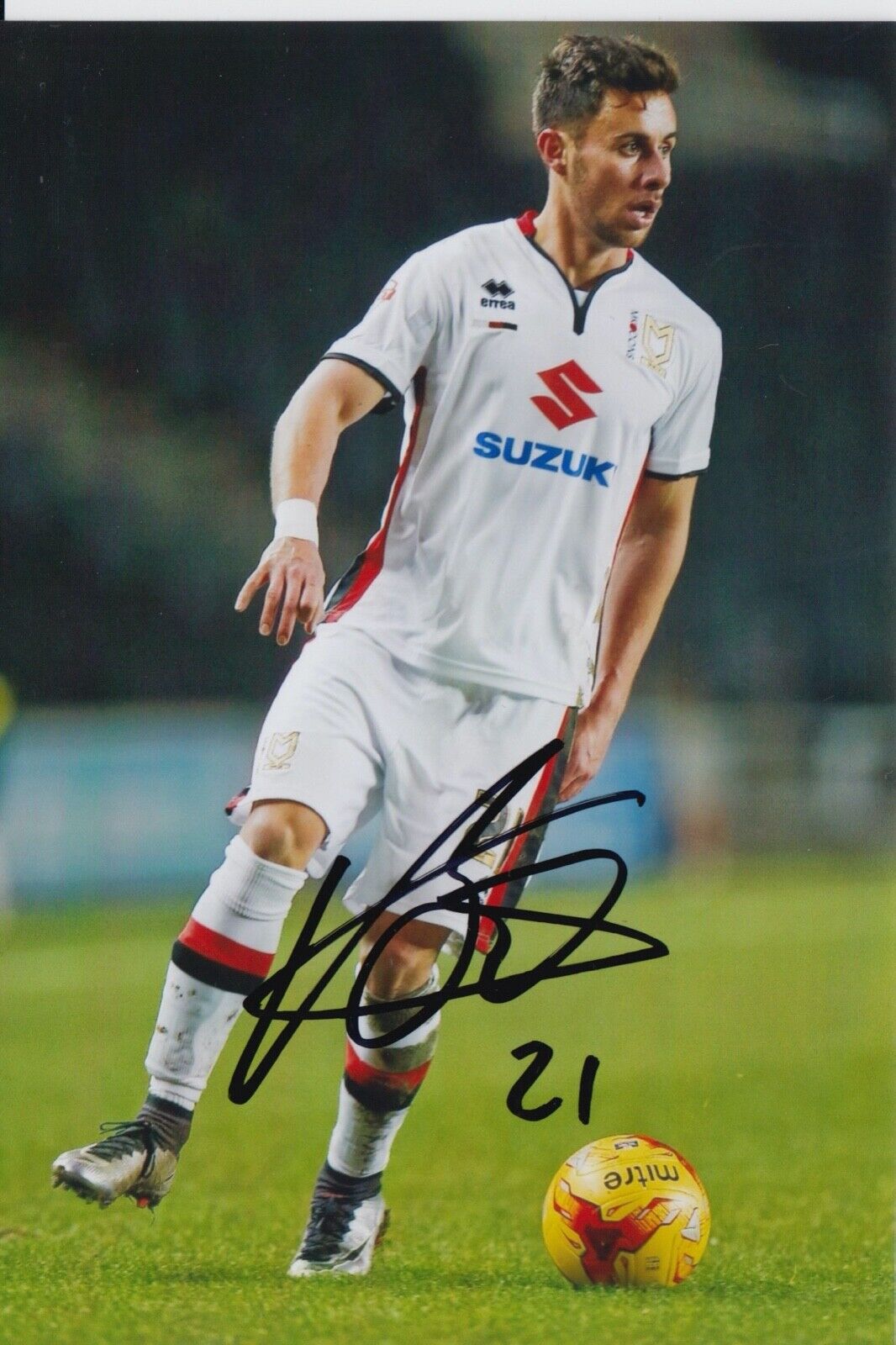 GEORGE BALDOCK HAND SIGNED 6X4 Photo Poster painting - FOOTBALL AUTOGRAPH - MK DONS 1.