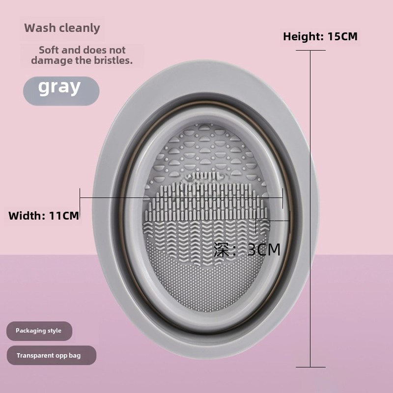 Factory Makeup Brush Cleaner Washing And Drying Integrated Three-piece Set Washing Bowl Powder Puff Air Cushion Beauty Egg Cleaner