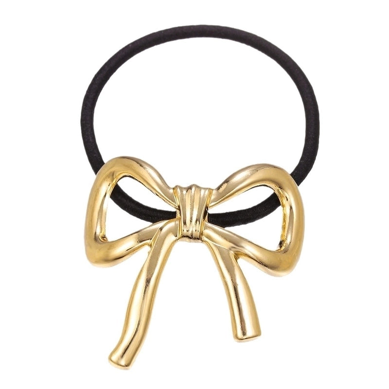 Women’s Elegant Streetwear Geometric Bow Knot Alloy Hair Tie