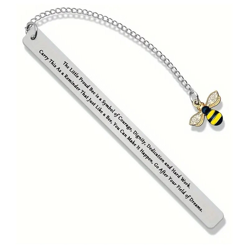 5 Pieces Letter School 201 Stainless Steel Minimalist Bookmark