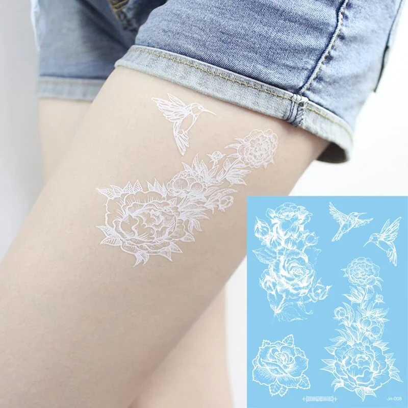 Sdrawing Creative Fake Temporary Tattoo Snowflake Star Moon Flower Butterfly Body Art Beauty Face Tattoo Makeup Sticker for Women