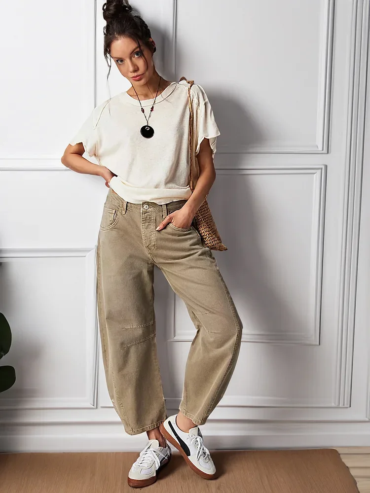 🔥Mid-Rise Barrel Jeans (Buy 2 Free Shipping)