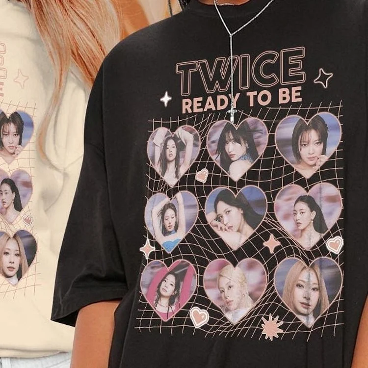TWICE 5th World Tour READY TO BE Heart T-shirt