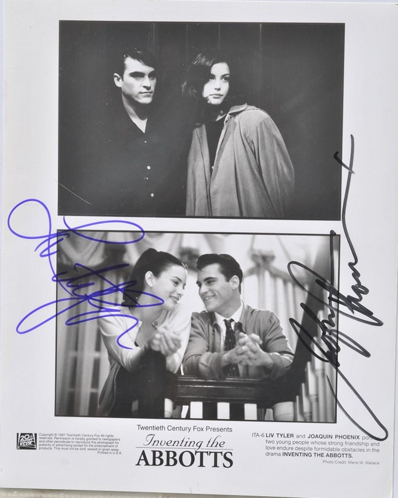 INVENTING THE ABBOTTS Cast Signed Photo Poster painting x2 Liv Tyler & Joaquin Phoenix wcoa