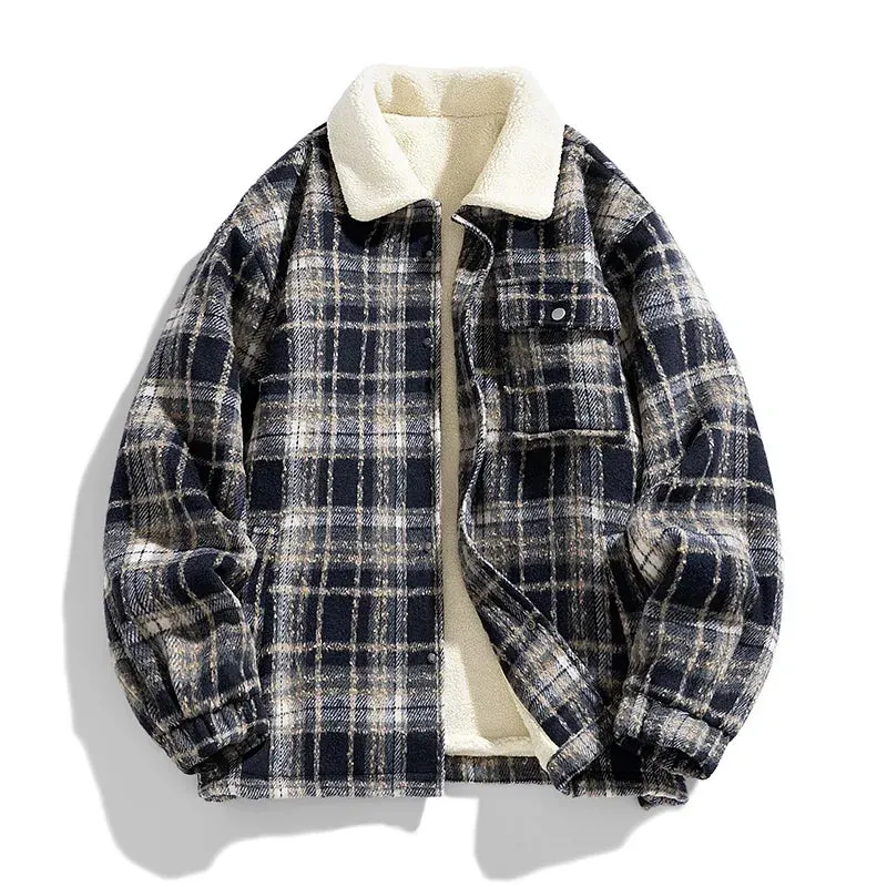 Men's Hikari Flannel Jacket &ndash; Fleece-Lined Check Layer &ndash; Red (Fleece Lined)